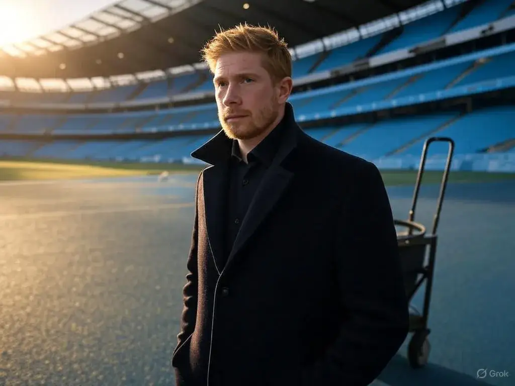 De Bruyne exits the tunnel of legacy A lone trolley by the tunnel becomes a quiet emblem of De Bruyne’s departure — routine surrendered to reinvention.
