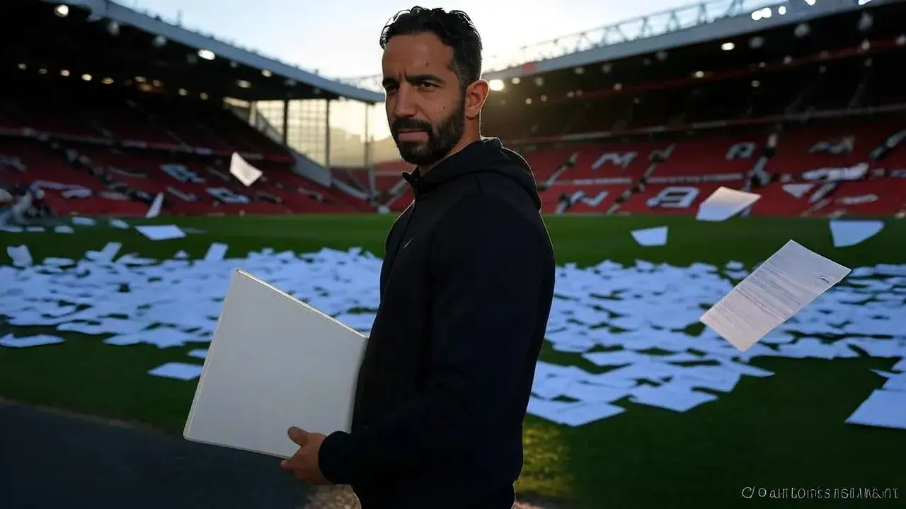 Amorim faces United’s goal crisis head-on Amorim’s stare meets the silent “42” on the scoreboard — a number framing the weight of reinvention.