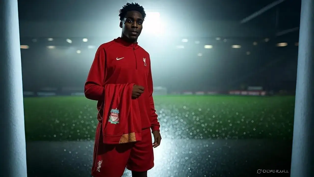 Frimpong on the edge of transition A red jacket held, not worn, reveals a player poised between past allegiance and future reinvention.