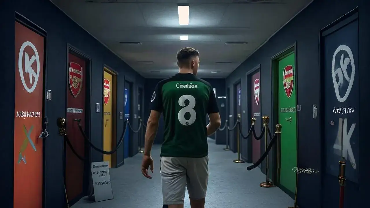 Gyökeres walks past United’s paused path A blocked door and a glowing crest capture the pivot of a summer pursuit.