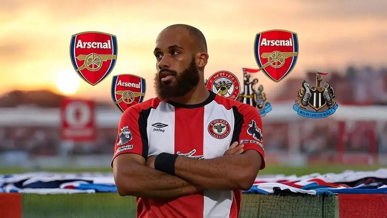 Mbeumo Weighs the Crests With his past beneath him and three futures overhead, Mbeumo stands still as systems pull.