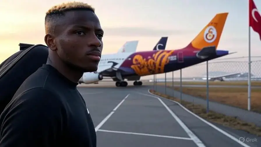 Osimhen at the Runway of Decision A Galatasaray jersey caught in wire echoes past redemption as Osimhen faces a choice between leagues.