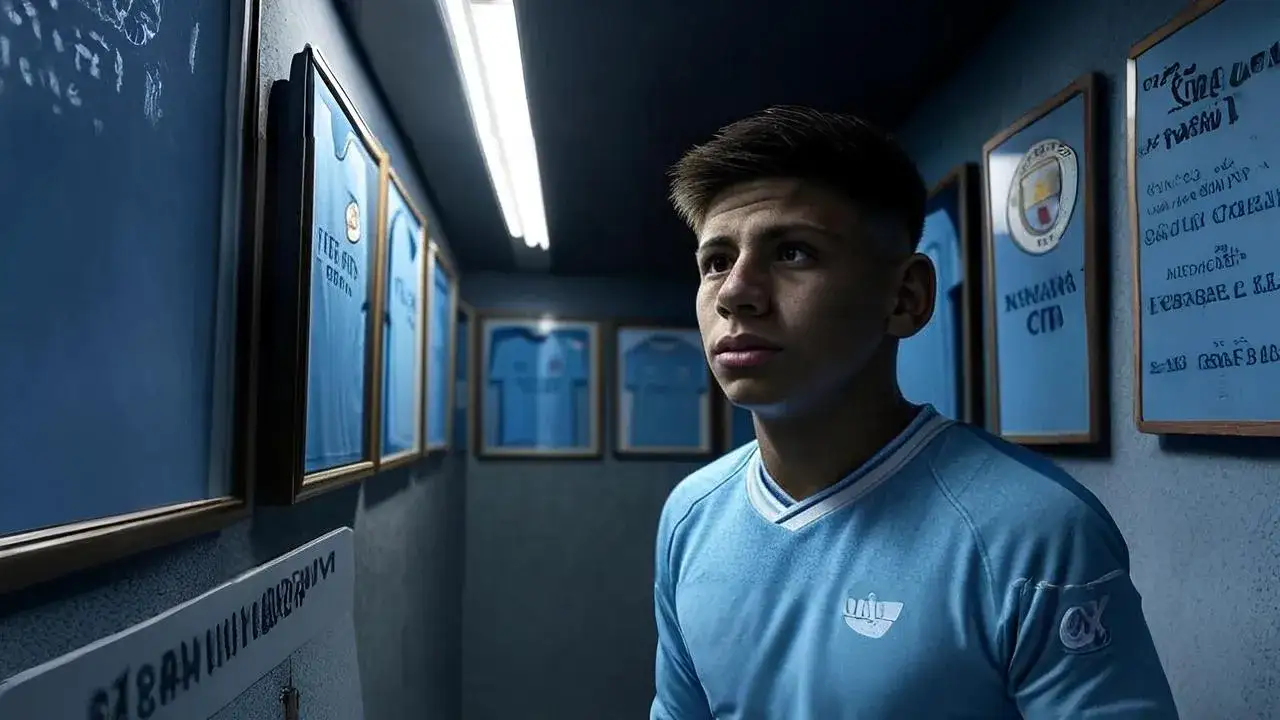 Echeverri Faces the Corridor of Promise A flickering light and double reflection expose the fragile balance between recognition and release in youth development.