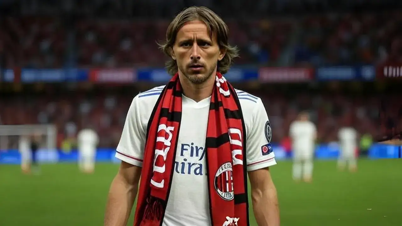 Modrić’s Farewell Paused in Silence A folded Milan scarf in his hand becomes the hinge between eras — neither forgotten nor fully embraced.
