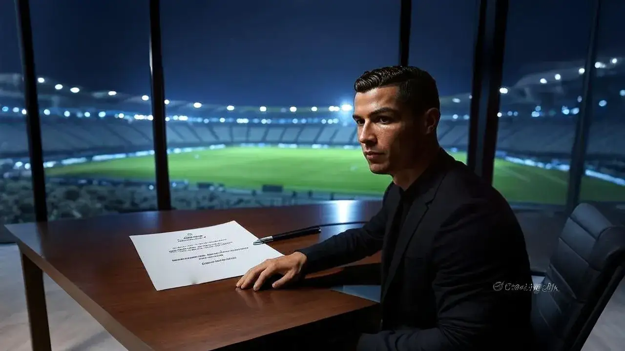 Ronaldo’s silence seals his next chapter A hovering pen and an empty room reveal the gravity of a choice made for legacy, not spotlight.