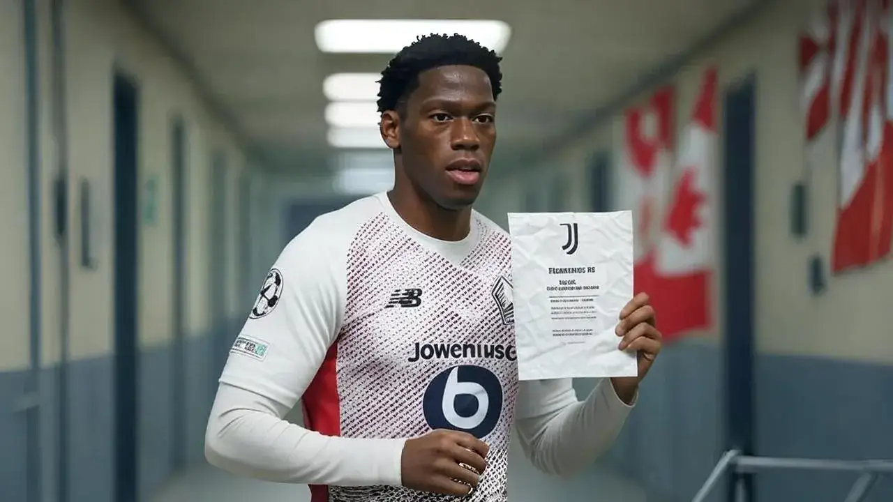 Jonathan David Juventus Medical Arrival A crumpled consent form becomes the quiet symbol of Canadian ambition stepping into Serie A's grand narrative.