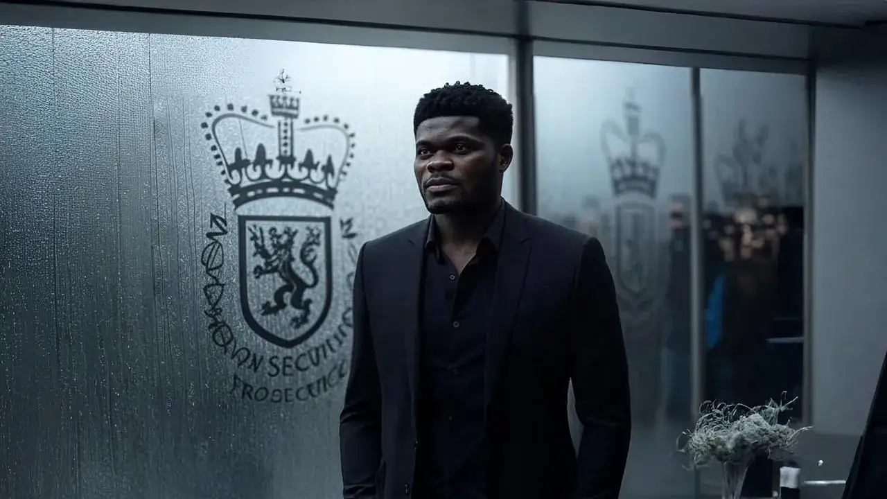 )image (6) (1 A creased summons in hand, Partey waits between closed doors and an opened case.