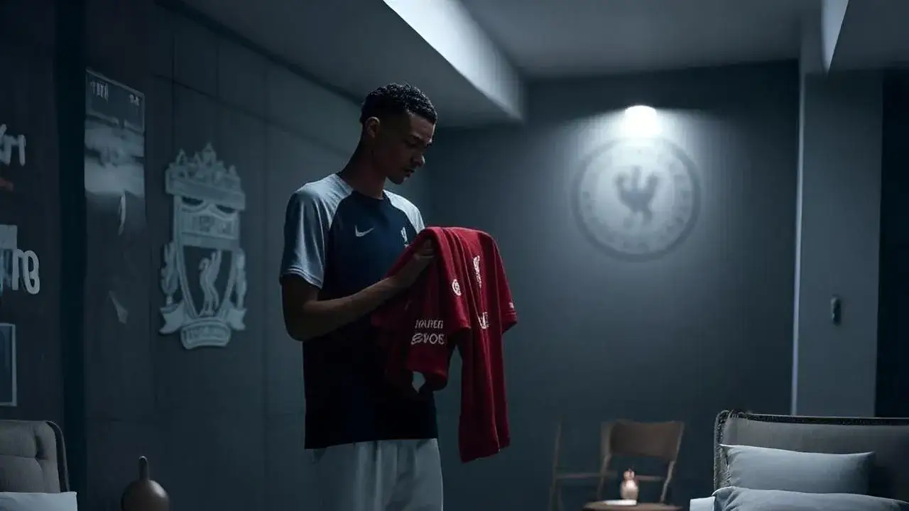 Ekitiké frozen between Frankfurt and Anfield A folded contract on the floor becomes the weight of ambition left unanswered.