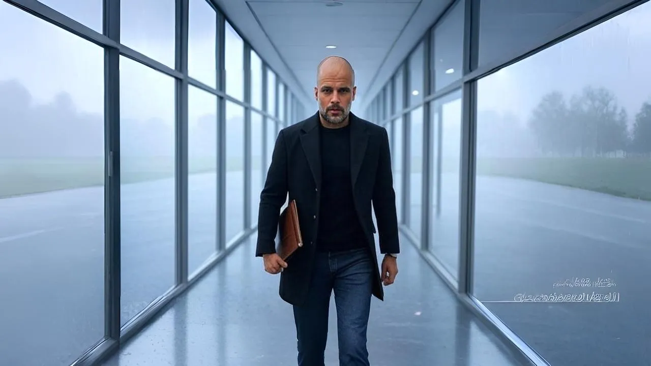 Guardiola Leaves with Notebook Unopened