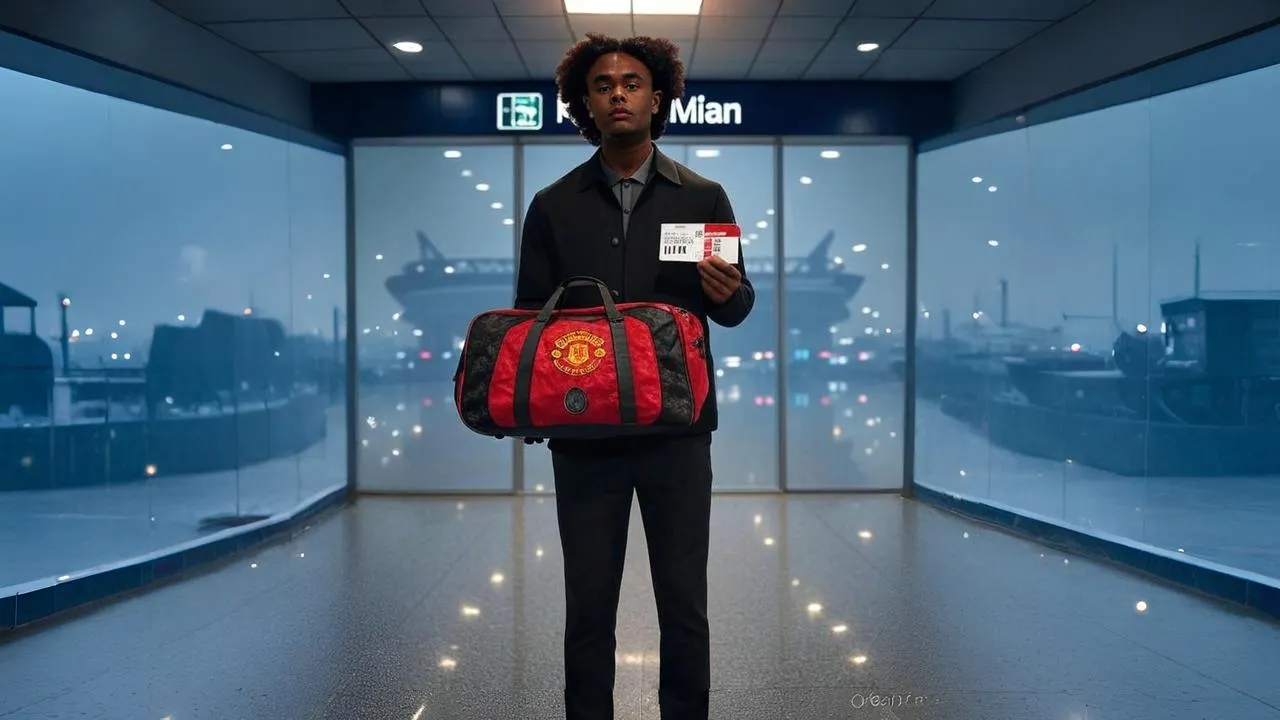 A boarding pass and club badge capture the uneasy pause between setback and second chance.