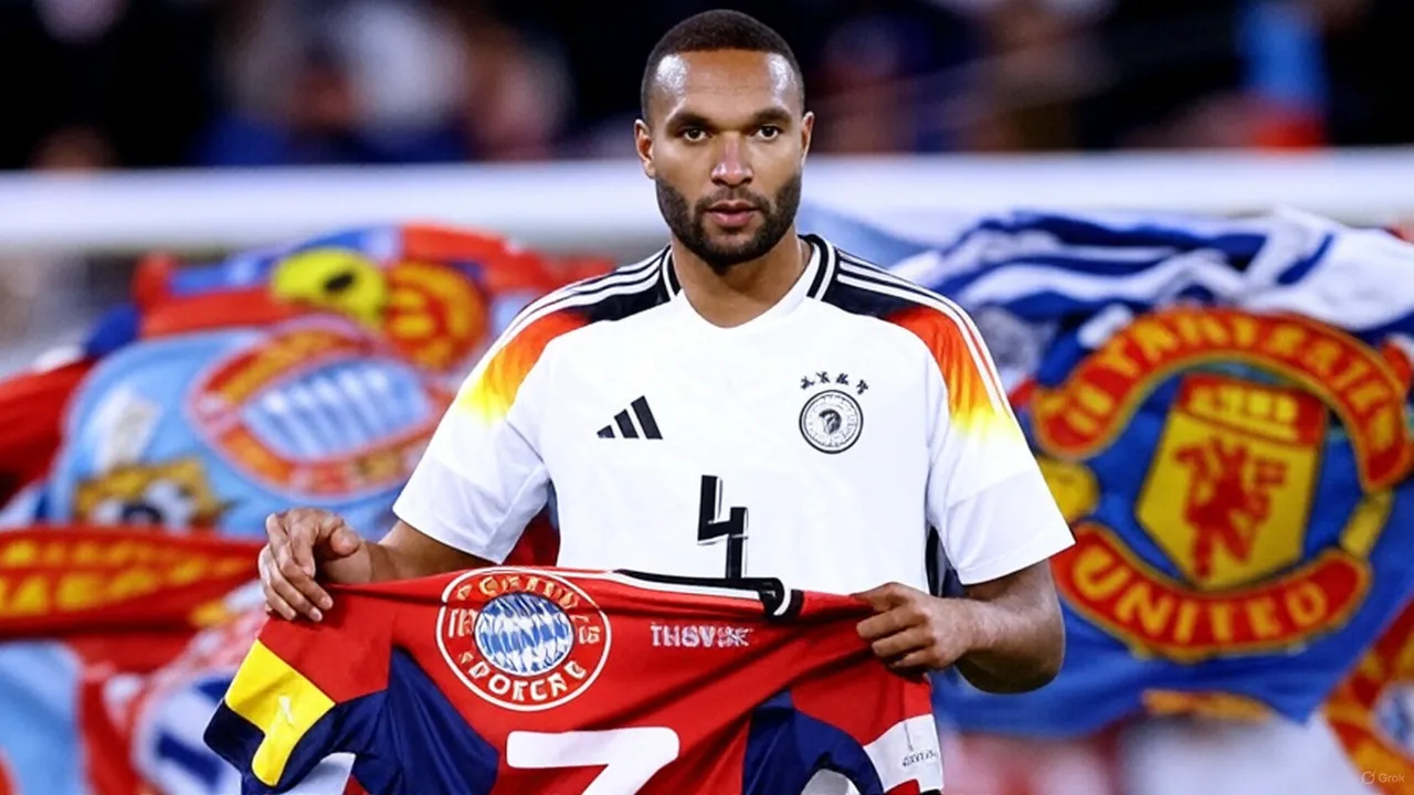 Discarded rival banners symbolize Tah’s resolute choice of Bayern Munich, highlighting clarity amid European football uncertainty.