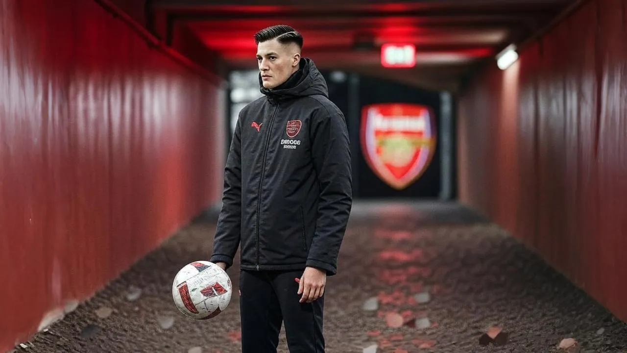 A lone match ball at his feet captures Arsenal’s final attempt to end their striker void.
