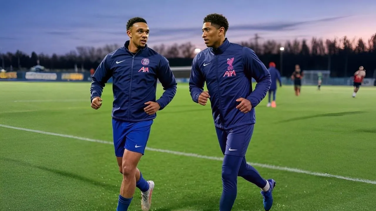 Trent and Jude walk through dusk