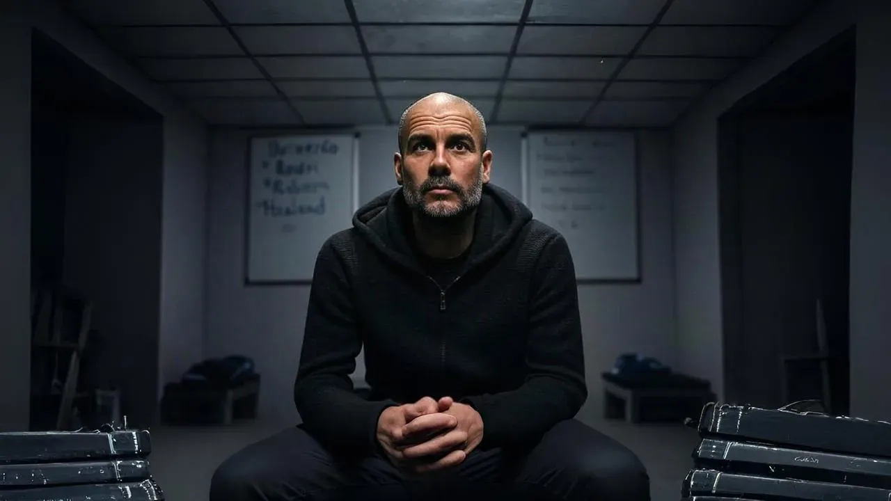  Guardiola faces his reflection before United