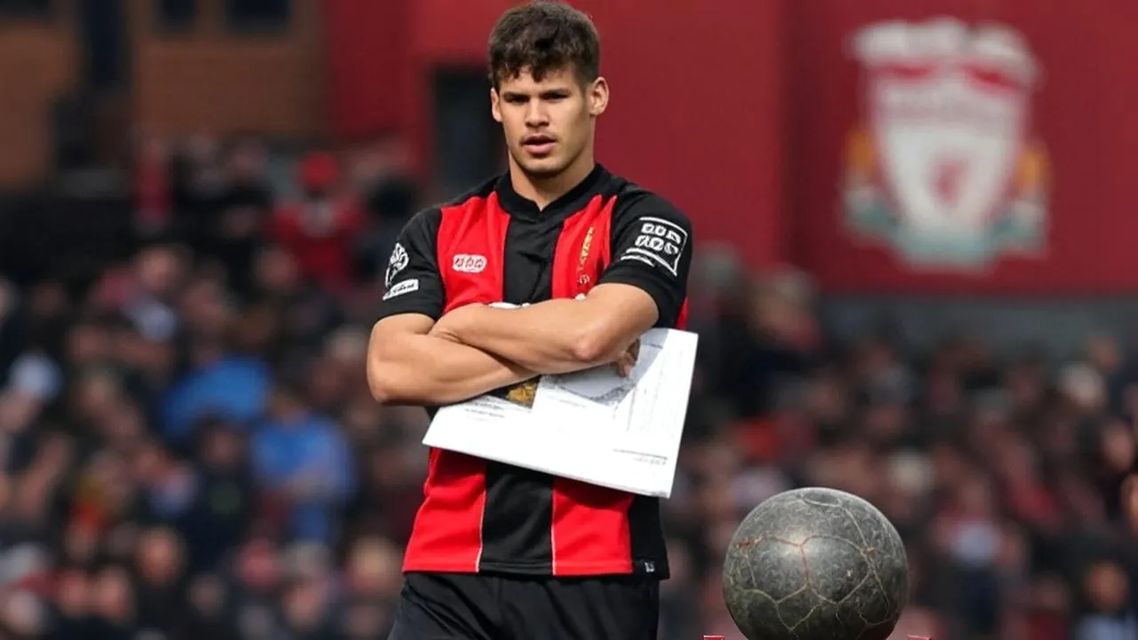 A solitary stance and a crumpled contract capture the silent pressure of replacing a legend.