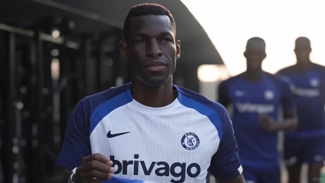 A frayed bib in hand reveals the uncertain grip Jackson holds on his Chelsea future.
