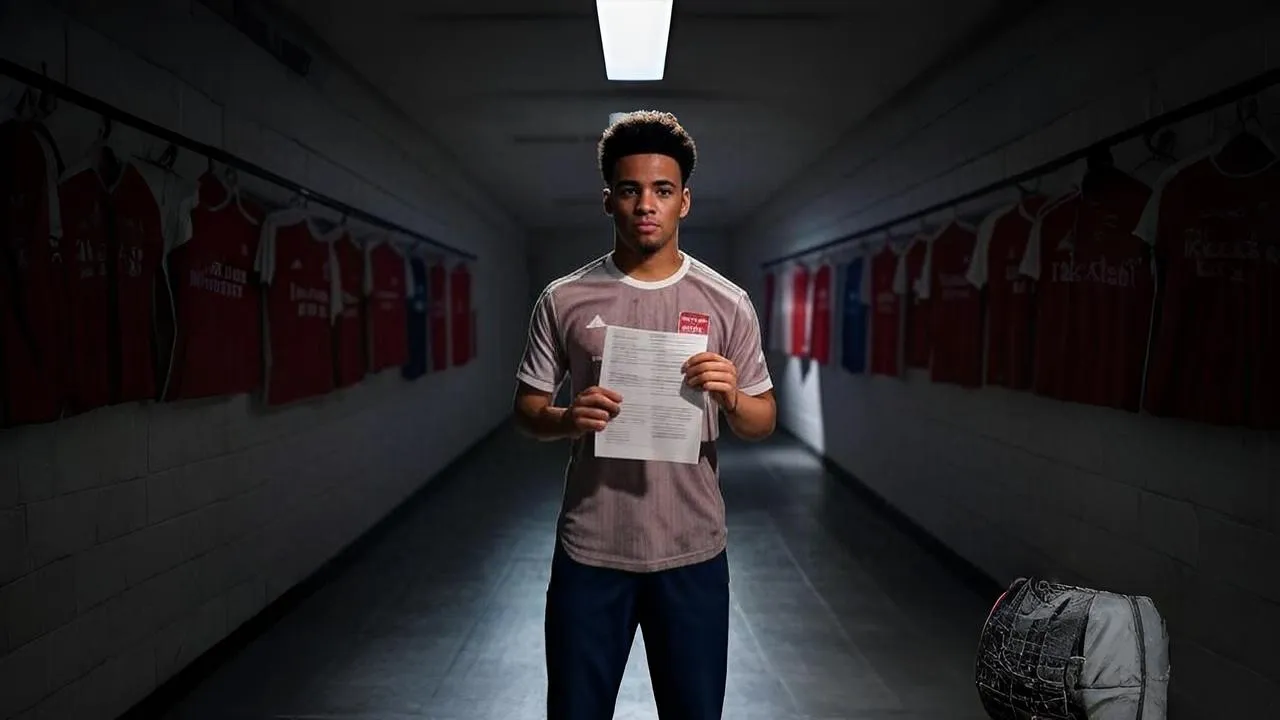  A folded contract in hand reveals the pressure of choosing between rivalry and legacy.