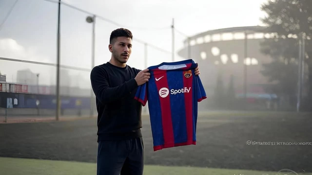 A loosely held jersey reveals the delicate balance between promise and opportunity in Bardghji’s uncertain Barcelona debut.