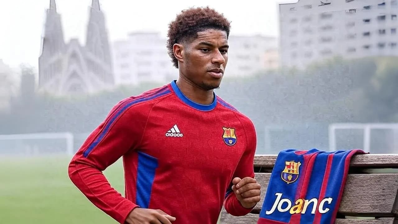 Rashford runs toward unfamiliar colours
