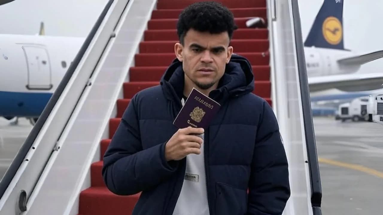  A damp passport in hand becomes a symbol of both movement and mourning in Díaz’s Munich arrival.
