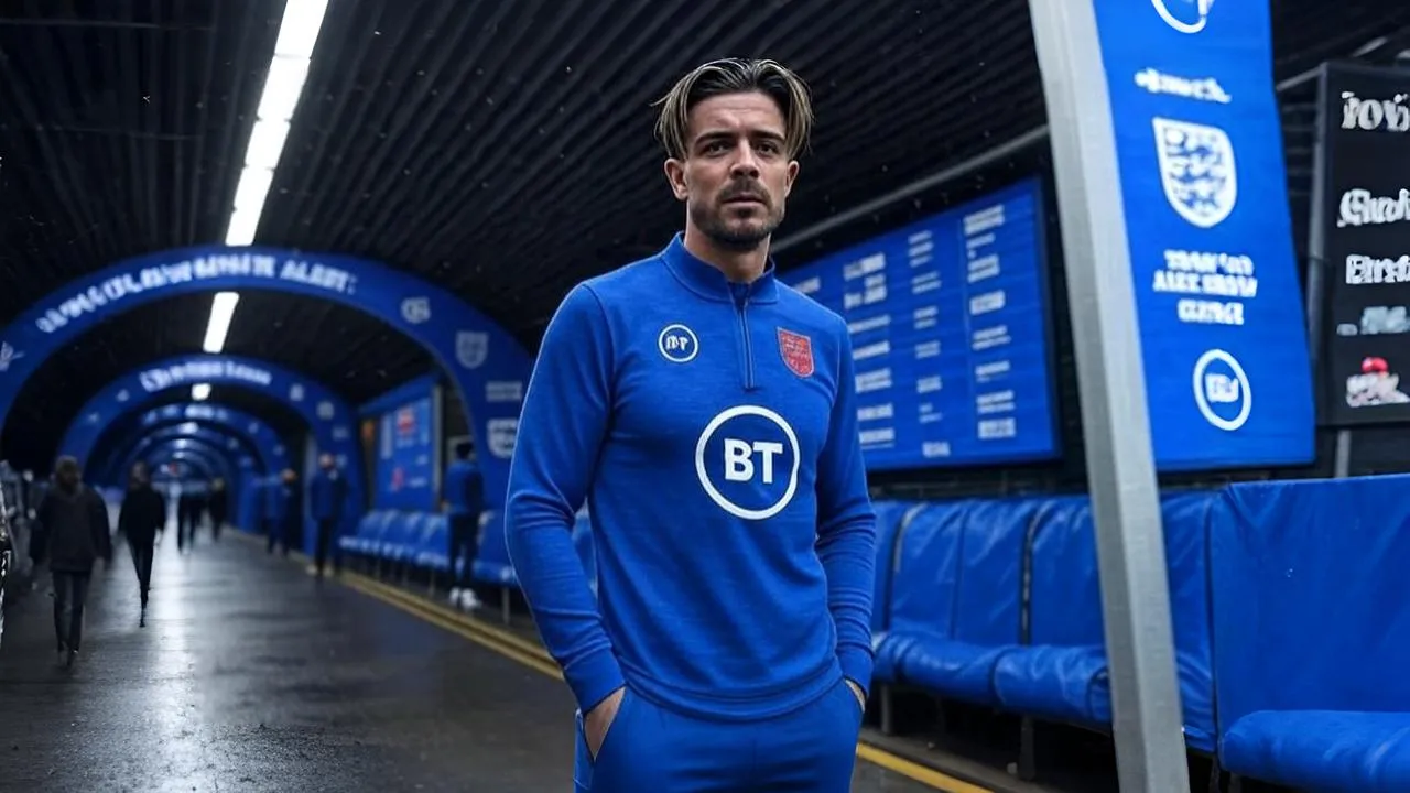 A frayed training bib in Grealish’s hand captures the silence of a star pushed to the margins.

